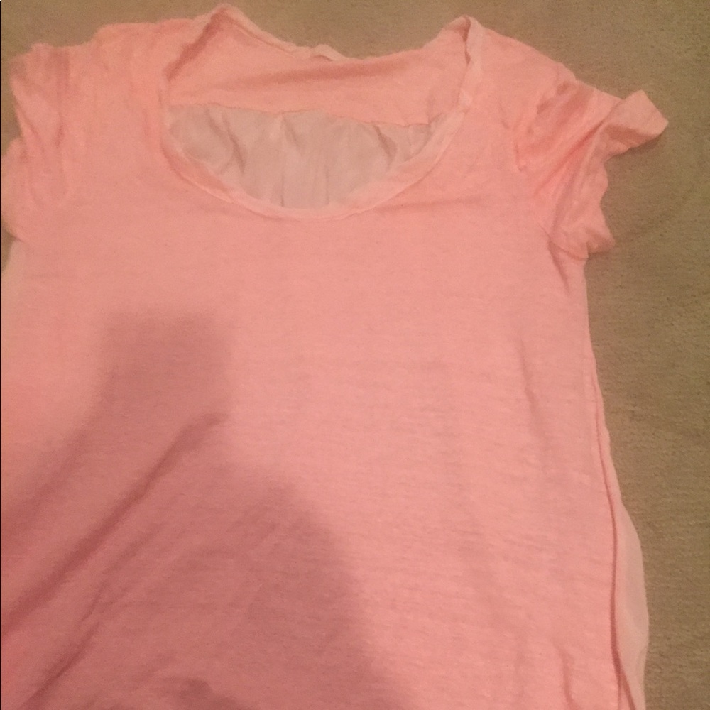 Pink silk and cotton top